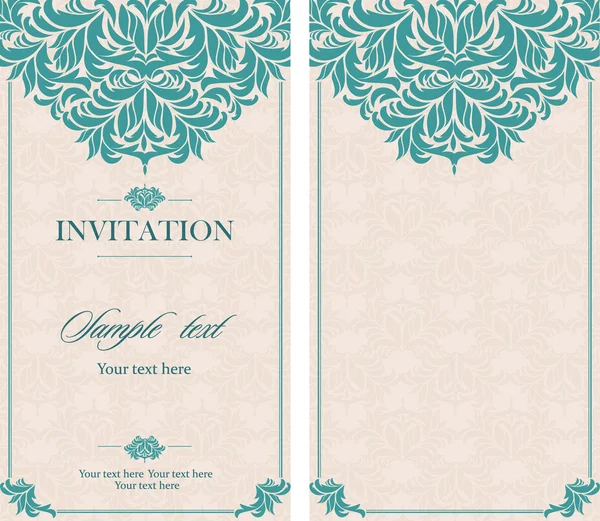 Запрошення на весілля старовинна листівка — стоковий вектор