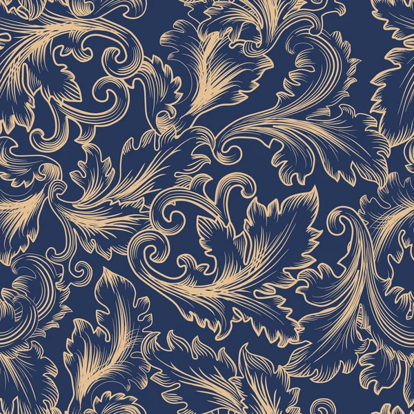 Vektör seamless modeli Barok tarzı.