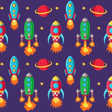 Roketler seamless modeli.