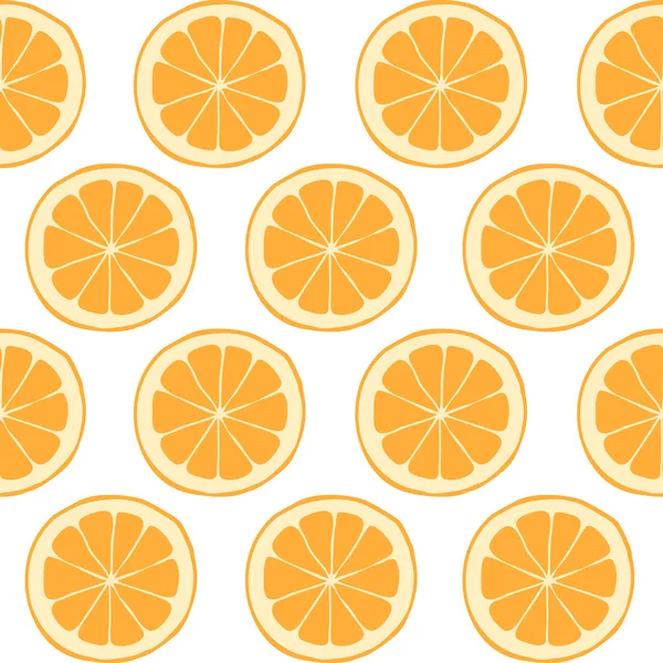 Zökkenőmentes minta narancsokkal. — Stock Vector