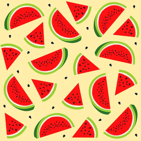 Watermelon  pattern. Vector — Stock Vector