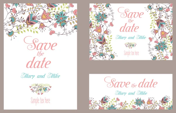 Invitation de mariage carte vintage — Image vectorielle