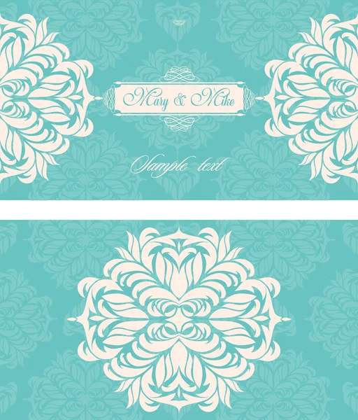 Invitation de mariage carte vintage — Image vectorielle