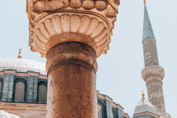 Kolumna Meczetu Selimiye Edirne Zbudowanego 1574 Roku Przez Mimara Sinana — Zdjęcie stockowe