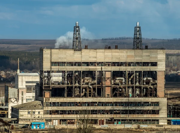 Velha planta de bicarbonato em Sloviansk — Fotografia de Stock