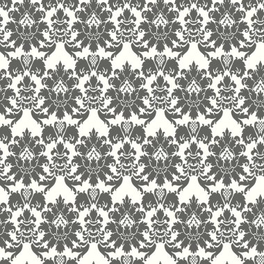 Klasik çiçeksiz desenli. Klasik Barok duvar kâğıdı. Kusursuz vektör arkaplanı.