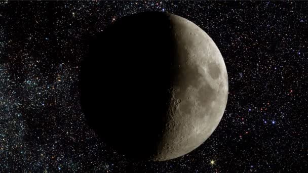 Lunar phases stars — Stock Video