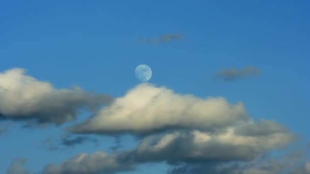 Nubes de luna viento — Vídeo de stock