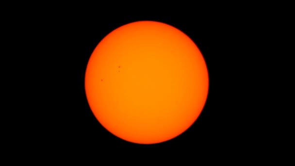 Telescopische weergave zon — Stockvideo