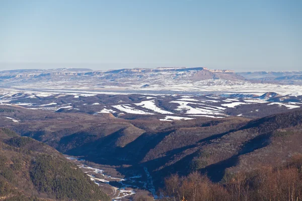 Vista aérea valle de invierno —  Fotos de Stock