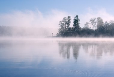Lake forest fog clipart