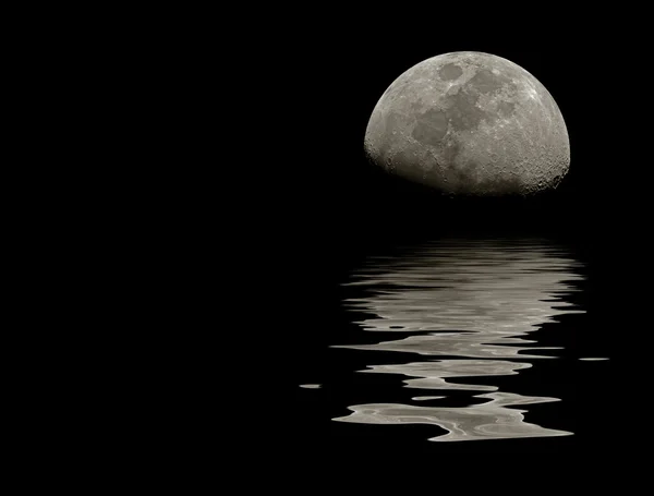 Moon water reflections — Stock Photo, Image