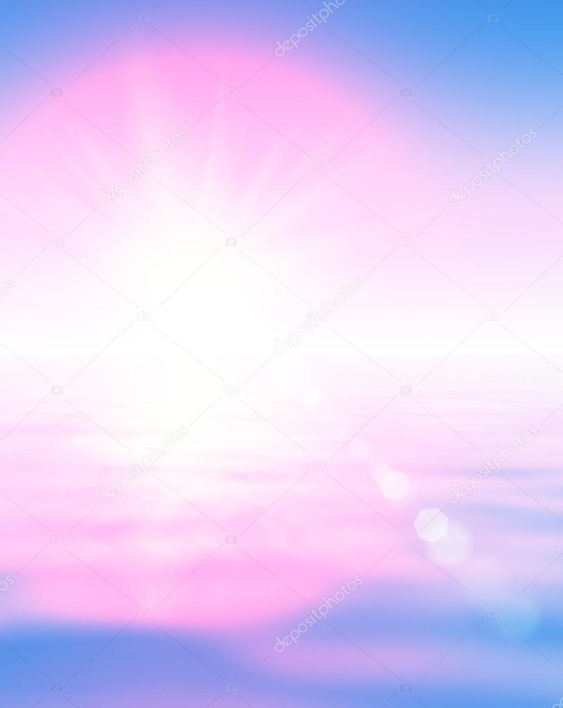Abstract water sunrise background