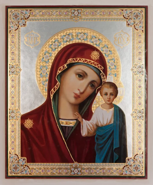 圣母玛利亚的图标 — 图库照片