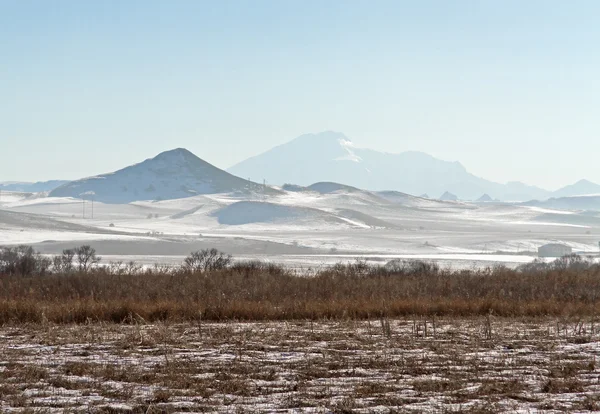 Inverno paisagem montanhas — Fotografia de Stock