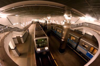 Metro İstasyonu Moskova treni