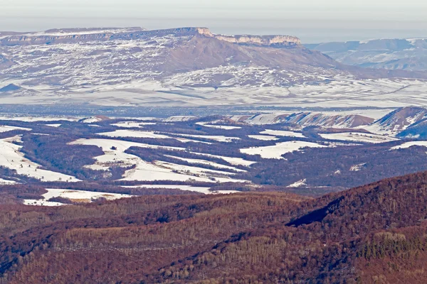 Vista aérea zona montanhosa — Fotografia de Stock