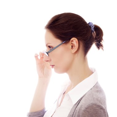 genç kadın gözlük