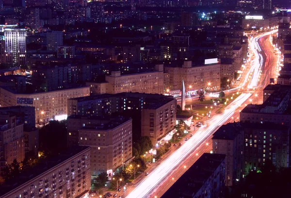 Moskwa megalopolis noc — Zdjęcie stockowe