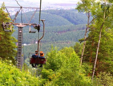 Sandalye Asansör genç Çift