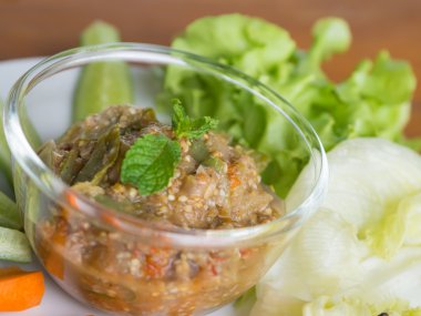 Baharatlı patlıcan biber Sos