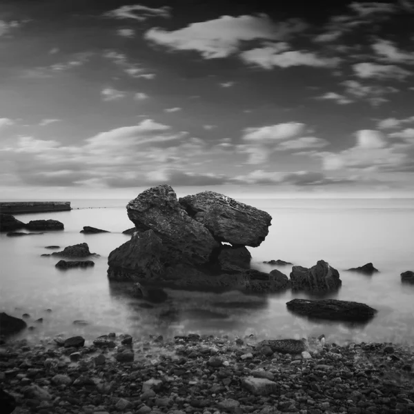 黒い海岸 — ストック写真