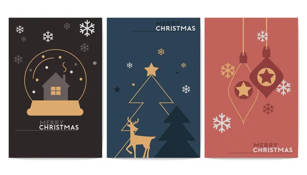 Joyeux Noël Bonne Année Fond Pour Carte Vœux Vacances Invitation — Image vectorielle