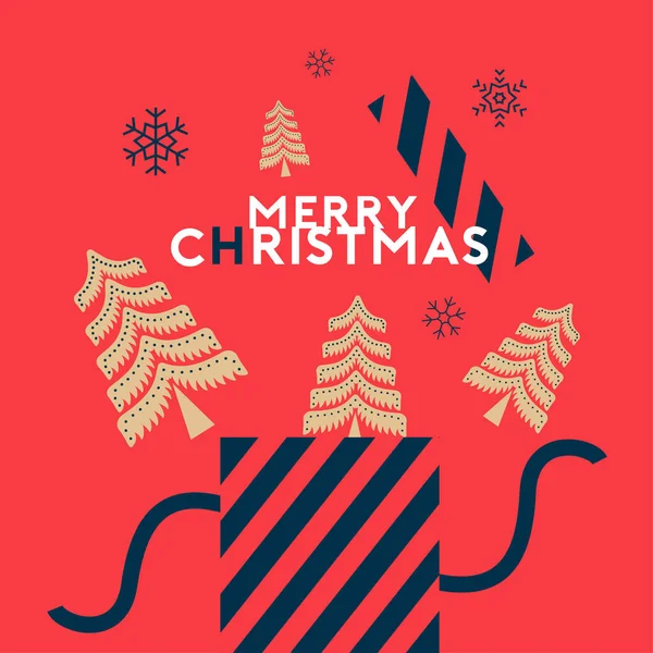 Vrolijk Kerst Dennenboom Web Template Happy New Year Achtergrond Voor Vectorbeelden