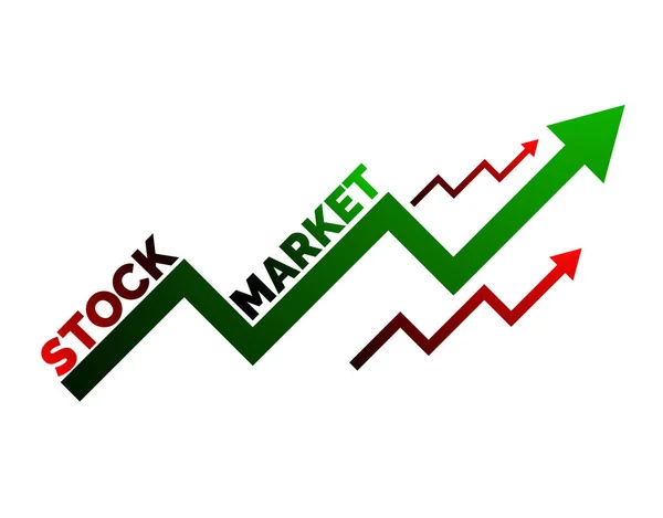 Economische Grafiek Beurs Voor Zakelijke Financiële Concepten Rapporten Abstract Witte — Stockvector