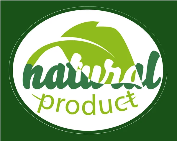 Natural Food Green Design Vector Emblem Typography Design Creative Icon — стоковый вектор