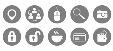 Business, Company, Gadget simge vektör tasarımı, şirket simgeleri Şablon Tasarımı. Simge Ayar İşareti, Sembol Tasarımı.