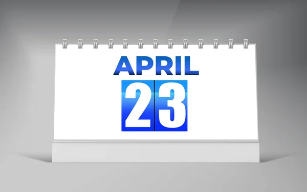 April Desk Calendar Design Template Einheitliches Kalenderdesign — Stockvektor