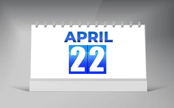 April Desk Calendar Design Template Einheitliches Kalenderdesign — Stockvektor