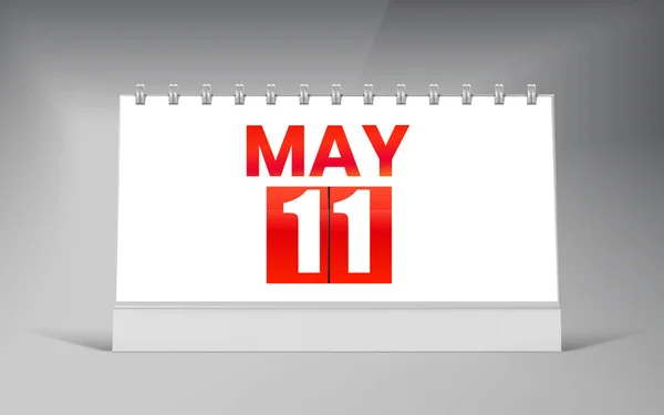 Maio Desk Calendar Design Template Data Única Calendário Design —  Vetores de Stock