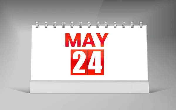 May Desk Calendar Design Template Single Date Calendar Design — Stock Vector