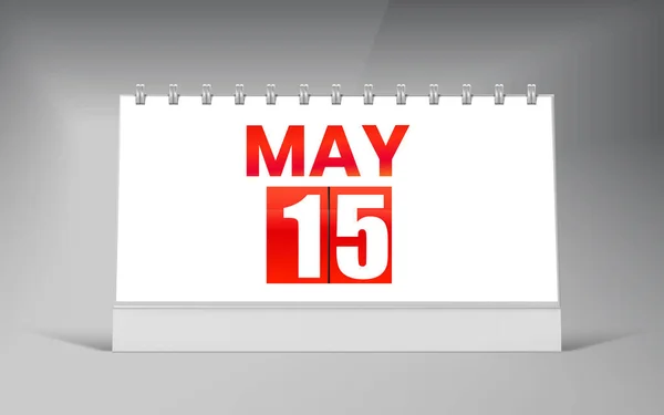 Maio Desk Calendar Design Template Data Única Calendário Design —  Vetores de Stock