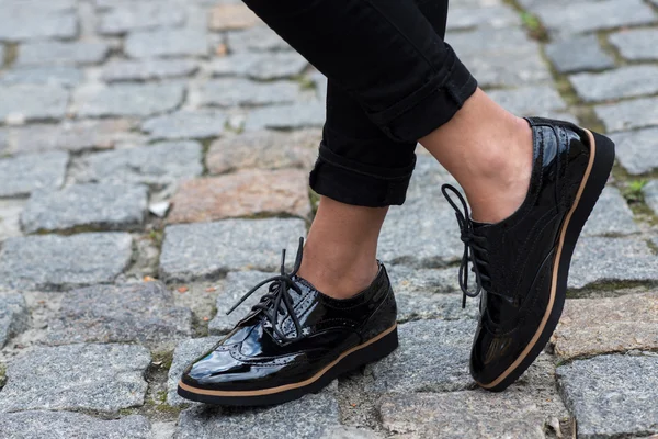 Şık Bayan Ayakkabı kapatın. Açık moda ayakkabı footwea