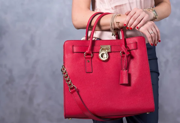 Primo piano di splendida borsa elegante — Foto Stock