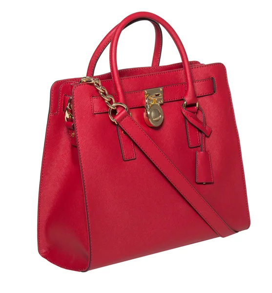 Tas kulit perempuan bergaya merah — Stok Foto
