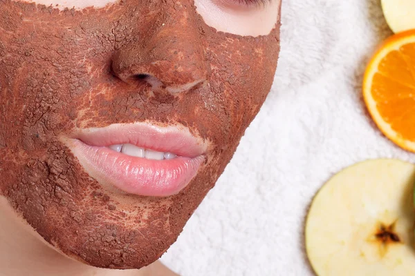 Máscaras faciais de frutas caseiras naturais — Fotografia de Stock