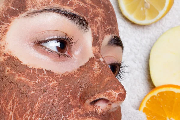 Máscaras faciales de frutas caseras naturales — Foto de Stock