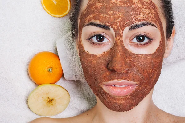 Máscaras faciais de frutas caseiras naturais — Fotografia de Stock