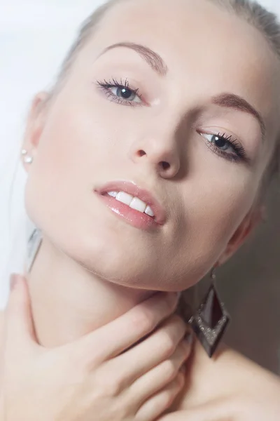 Portrét krásné blond closeup — Stock fotografie