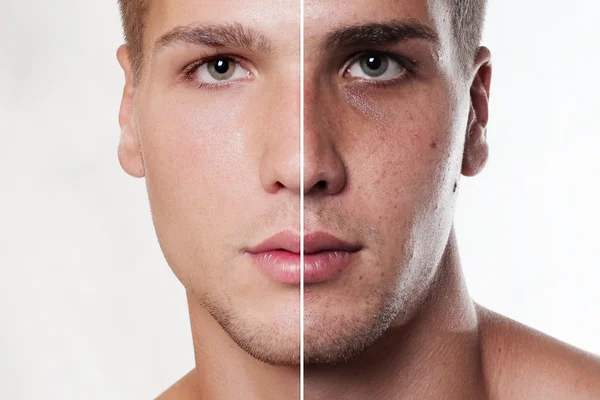 Retrato de hombre joven, aislado sobre un fondo blanco . —  Fotos de Stock