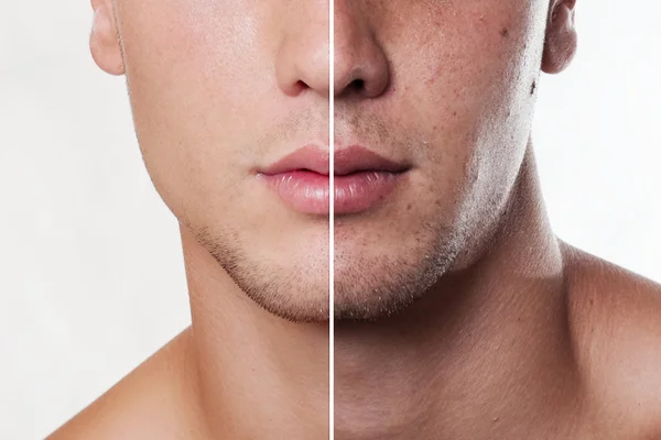 Retrato de hombre joven, aislado sobre un fondo blanco . — Foto de Stock