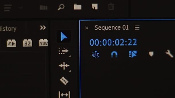 Conto Alla Rovescia Del Tempo Cifre Blu Verifica Nel Timecode — Video Stock