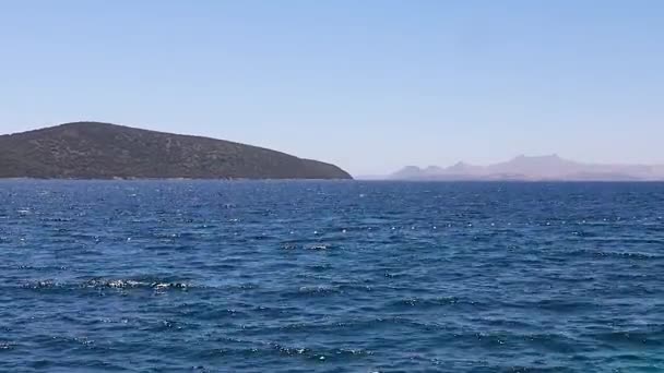 Hermosa Desde Playa Hasta Mar Con Agua Turquesa — Vídeos de Stock