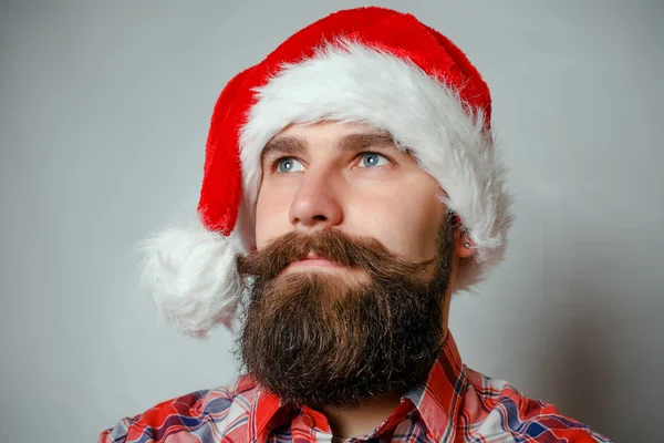 Konstnärliga porträtt av grå korthårig jultomten — Stockfoto