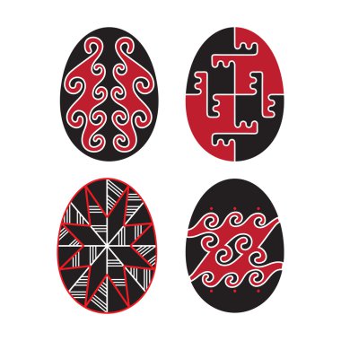 Kırmızı ve siyah Paskalya yumurtaları