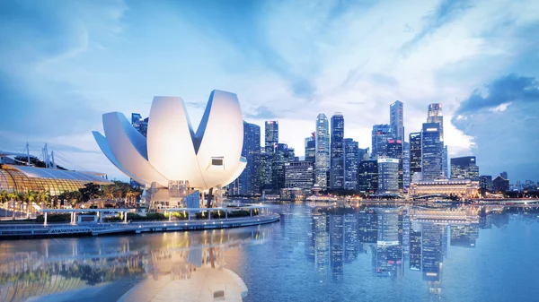 Pohled na centrální Singapur — Stock fotografie
